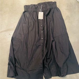 Black Button-Down Skirt